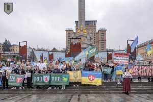 Rally held in Kyiv in support of missing and captured Ukrainian defenders