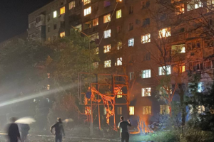 Five injured as Russian drone hits nine-story apartment building in Odesa region