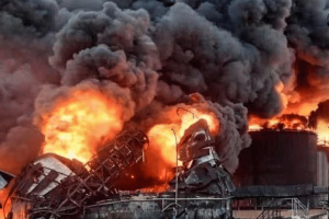 Ukrainian forces strike oil depot near Russian-occupied Rovenky in Luhansk region