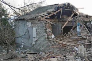 Russian shell completely destroyed residential building in Kherson region