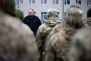 Stefanchuk meets with Ukrainian soldiers undergoing training in Latvia