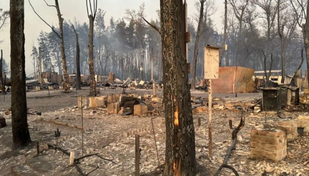 На Харківщині гасять масштабну пожежу у ландшафтному парку