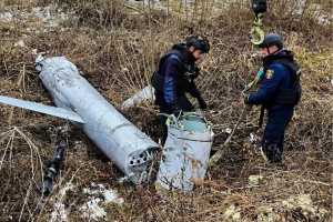 Сапери вилучили уламки російської ракети Х-55, які впали в одному з районів Києва