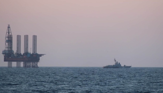 Gas keeps burning by Black Sea platforms seized by Russia