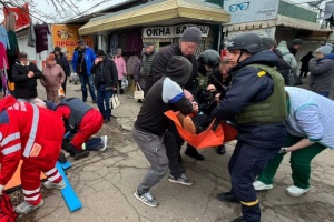 Six injured in Russian drone attack on Nikopol market