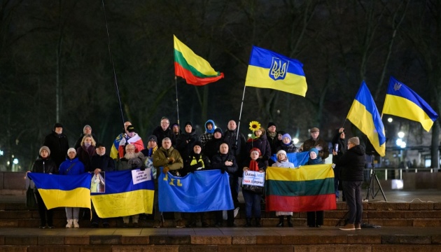 У Вільнюсі відбувся останній у цьому році мітинг на підтримку України