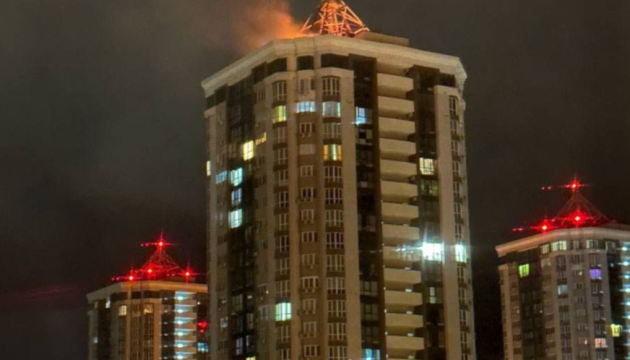 Two high-rise buildings damaged by Russian drones in Kyiv region