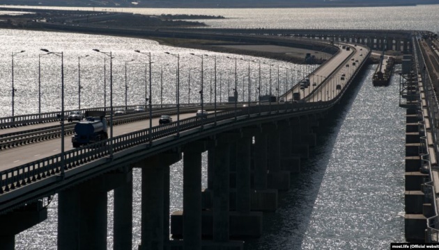 Storm damages barriers against sea drones near Crimean Bridge – social media