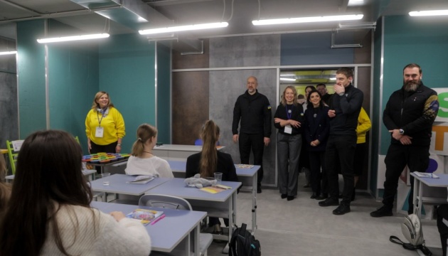 Ukraine's PM visits new underground school in Zaporizhzhia