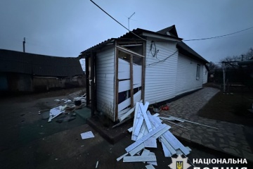 Debris from downed drones damaged private homes, power lines, cafes in Kyiv region