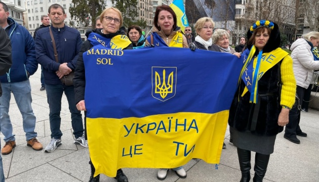Українці провели мітинг у Мадриді до Дня Соборності