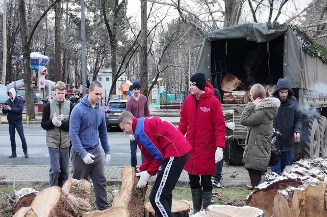 Вид на парк в Сімферополі після вирубки дерев