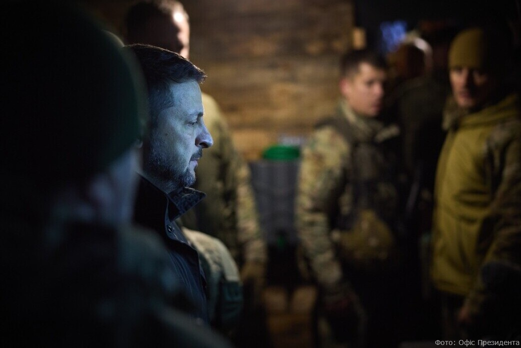 Володимир Зеленський під час робочої поїздки на Запоріжжі, 12 грудня 2024 року