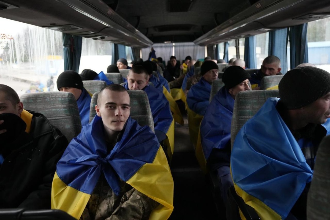 Обмін військовополонених 5 лютого 2025 року. Фото Ігоря Клименка, глави МВС.