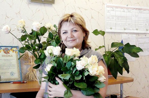 Ольга Онищенко у приміщенні школи в Євпаторії. Фото соцмережі