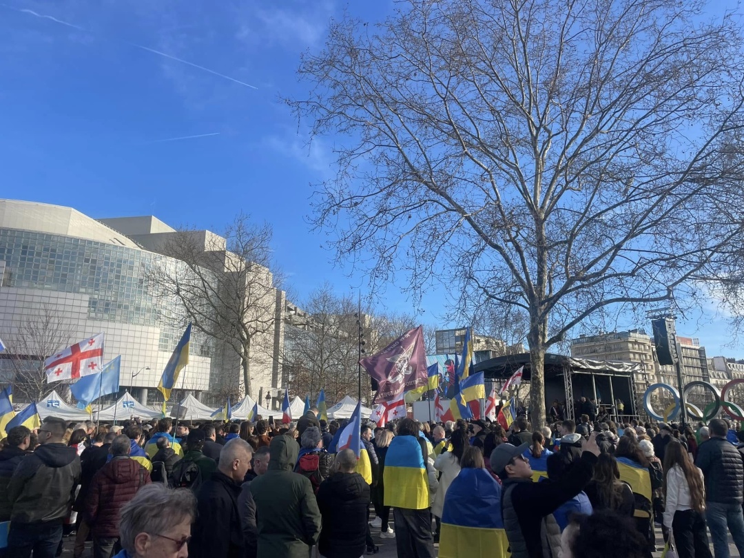 У Парижі понад 10 тисяч людей зібрались на мітинг до третьої річниці великої війни