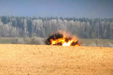 Sappers neutralize unexploded munition from Uragan MLRS in Chernihiv region