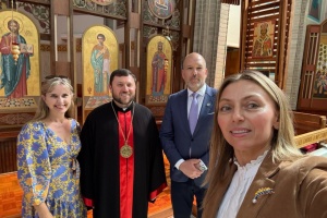Президент Світового конгресу українців зустрівся з єпископом УГКЦ у Мельбурні