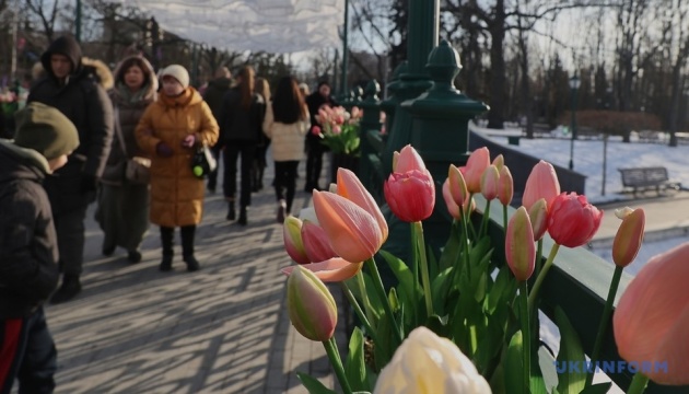 У центрі Харкова встановили весняні декорації У центрі Харкова встановили весняні декорації