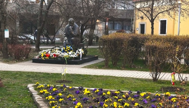 У Будапешті навпроти пам'ятника Тарасу Шевченку посадили дерен і калину У Будапешті навпроти пам'ятника Тарасу Шевченку посадили дерен і калину
