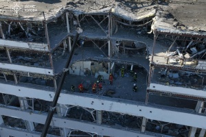 SES completes rescue operations at site of missile attack in Kyiv