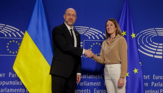 European integration, ‘transport visa-free regime,’ frozen Russian assets: Shmyhal meets with Metsola European integration, ‘transport visa-free regime,’ frozen Russian assets: Shmyhal meets with Metsola