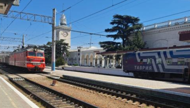 Росія запустила до Криму через окуповані території контейнерний потяг Росія запустила до Криму через окуповані території контейнерний потяг