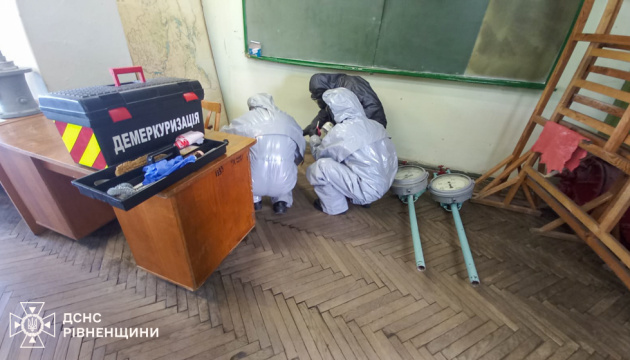 В аудиторії одного з навчальних закладів Рівного стався витік ртуті