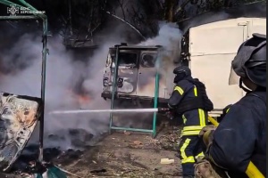 Six fires extinguished following enemy attacks in Kherson region