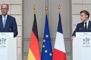 Macron following meeting with Merz: Europe awaiting 30-day ceasefire decision from Putin
