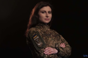 Maryna Ryazantseva (Mojahed), commandante de la compagnie médicale de la brigade Bureviy
