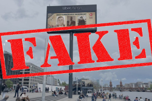 Russian propaganda fabricates video of 'Immortal Regiment' broadcast on Berlin billboards