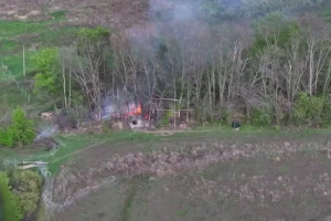 Ukrainian border guards destroy Russian ammo depot in Kharkiv region using FPV drones