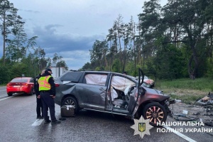 Audi and Toyota collide in Kyiv region, drivers killed, passenger injured