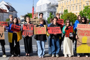 У Вільнюсі відбулася акція на підтримку полонених захисників «Азовсталі»