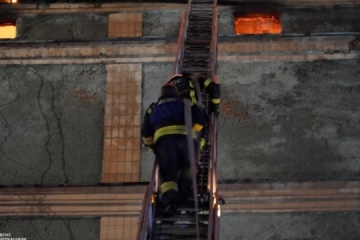 Fires break out in Cherkasy following Russian drone attack