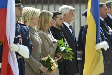 Zełenski przybył na spotkanie z prezydentem Czech