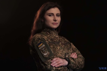 Maryna Ryazantseva (Mojahed), commandante de la compagnie médicale de la brigade Bureviy
