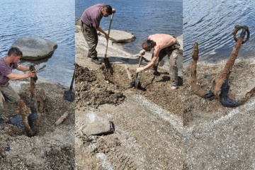 Nineteenth-century anchor found on Khortytsia