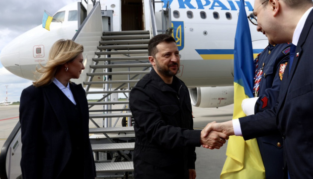 Zelensky llega de visita a la República Checa