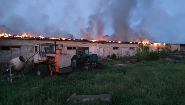 Russians attack company with drones in Donetsk region, sparking large-scale fire Russians attack company with drones in Donetsk region, sparking large-scale fire