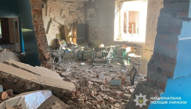 Russian drone strike damages school in Chernihiv region Russian drone strike damages school in Chernihiv region