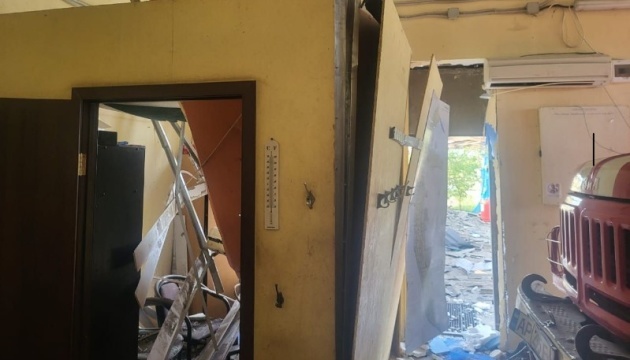Russian shelling damages fire station in Zaporizhzhia region
