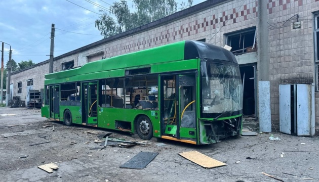 Kharkiv trolleybus garage targeted in Russian attack Kharkiv trolleybus garage targeted in Russian attack