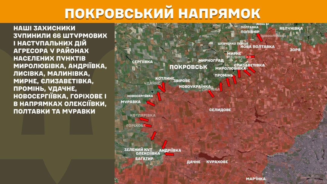 На фронті за добу сталося 209 зіткнень, найбільше атак - на Покровському напрямку