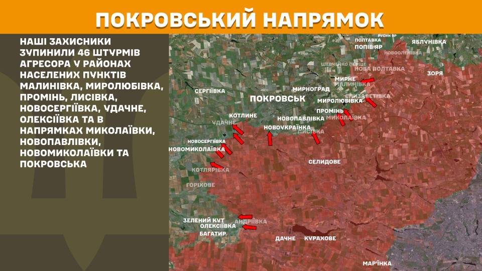 На фронті за добу відбулися 175 боєзіткнень, найгарячіші - Покровський та Новопавлівський напрямки