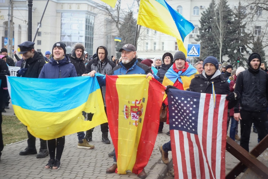 мітинг в окупації