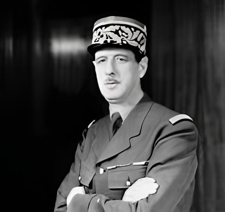 Шарль де Голль, лідер руху «Вільна Франція», бл. 1942 р.. Фото: сайт britannica.com. Шарль де Голль, лідер руху «Вільна Франція», бл. 1942 р.. Фото: сайт britannica.com.