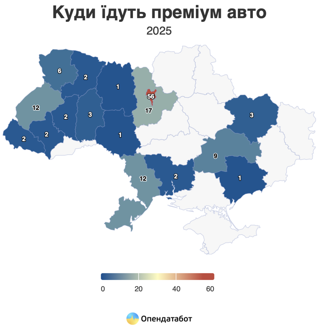 В Україну за п’ять місяців завезли понад 130 автомобілів преміум-класу