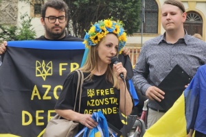 We Wrocławiu odbył się wiec solidarności z ukraińskimi jeńcami wojennymi

